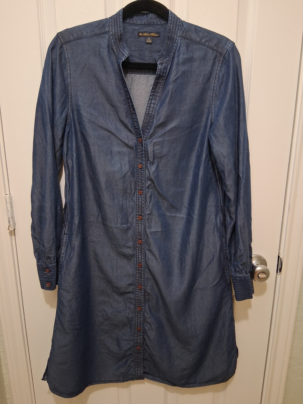 Brooks Brothers Indigo Chambray Shirt Dress